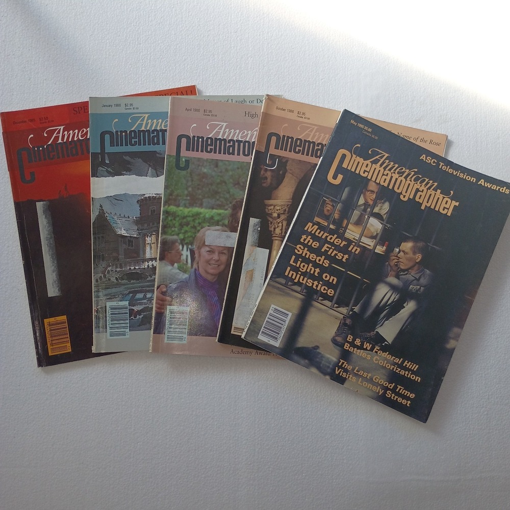 Lot of 5 American Cinematographer Magazines Vintage Years‎ 85, 86, 95